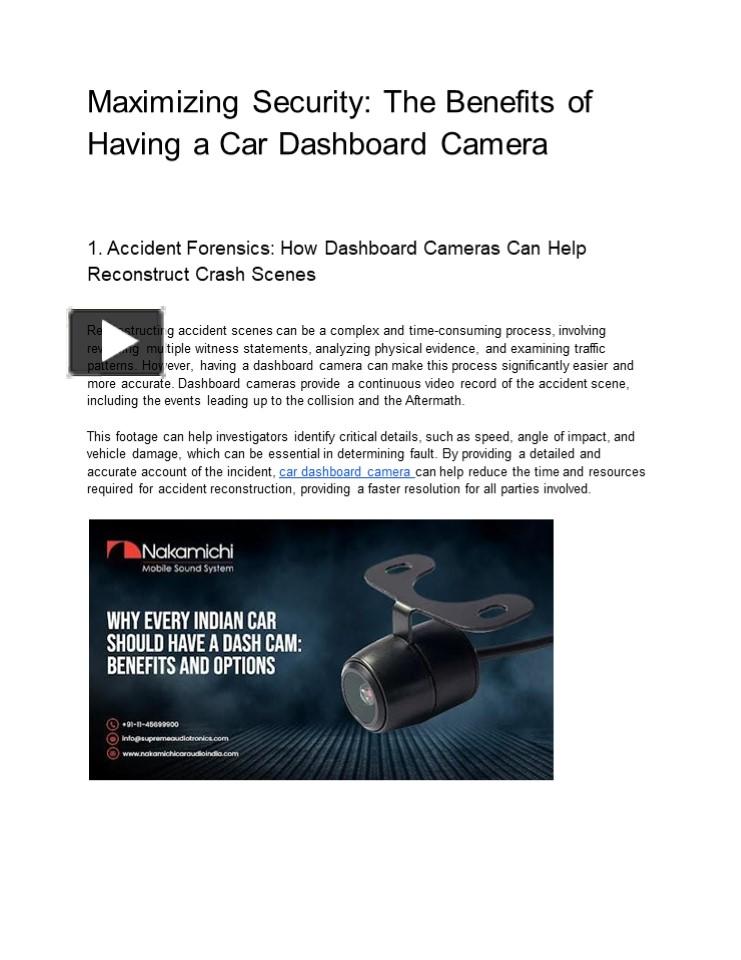 Ppt Maximizing Security The Benefits Of Having A Car Dashboard