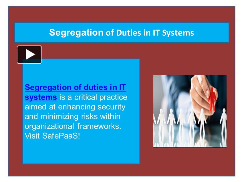 PPT – Segregation Of Duties In IT Systems PowerPoint Presentation ...