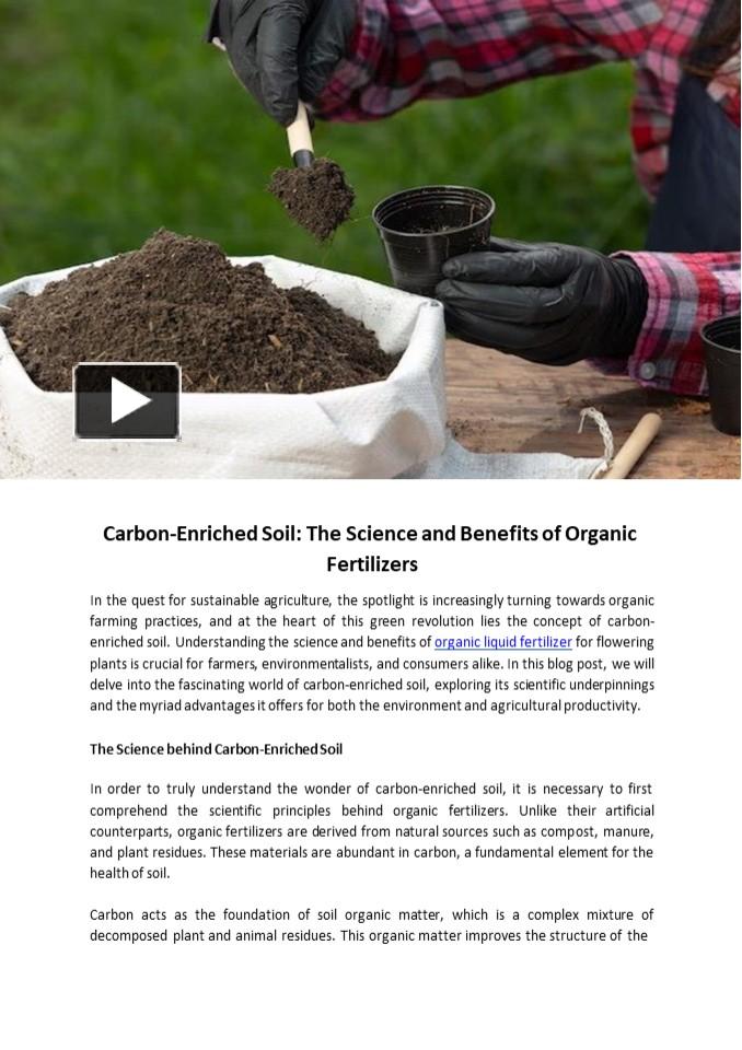 PPT – Carbon-Enriched Soil: The Science And Benefits Of Organic ...