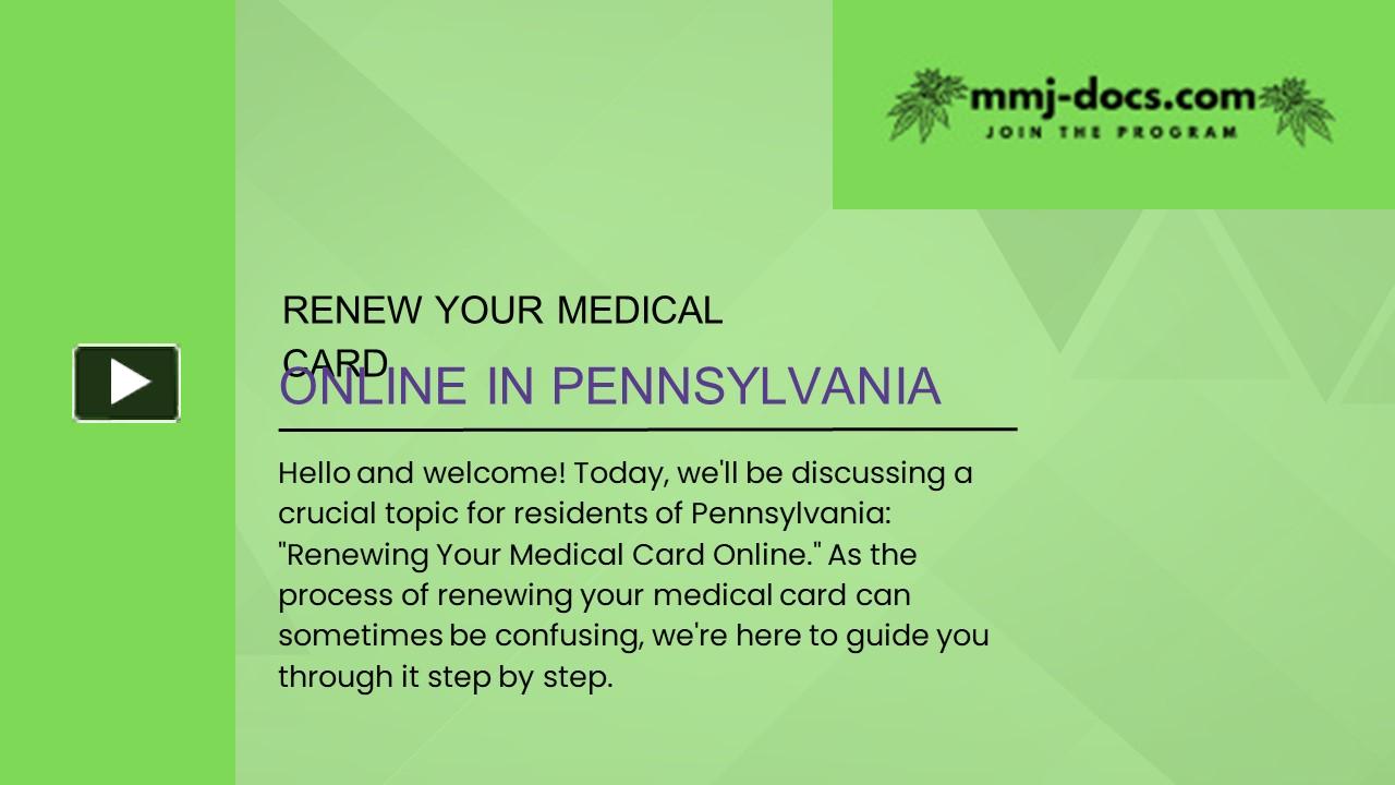 ppt-renew-your-medical-card-online-in-pennsylvania-powerpoint