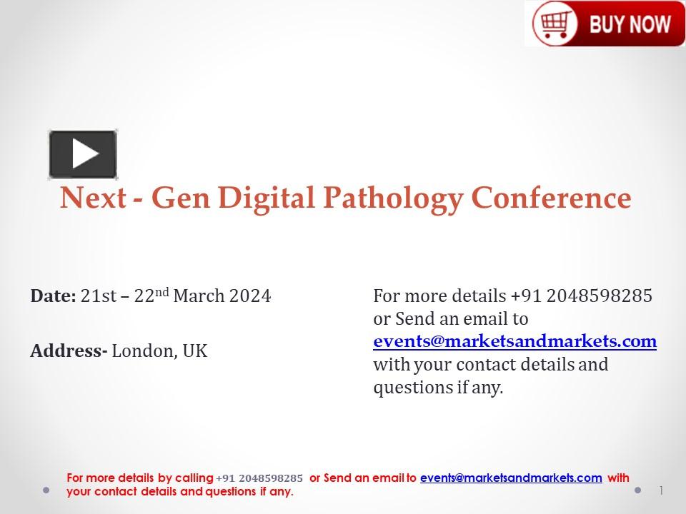 PPT 2024 Next Gen Digital Pathology Conference New Technology and