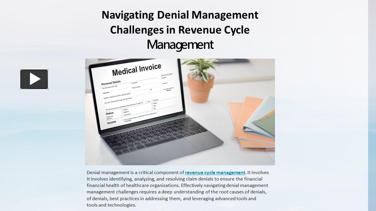 PPT Navigating Denial Management Challenges In Revenue Cycle