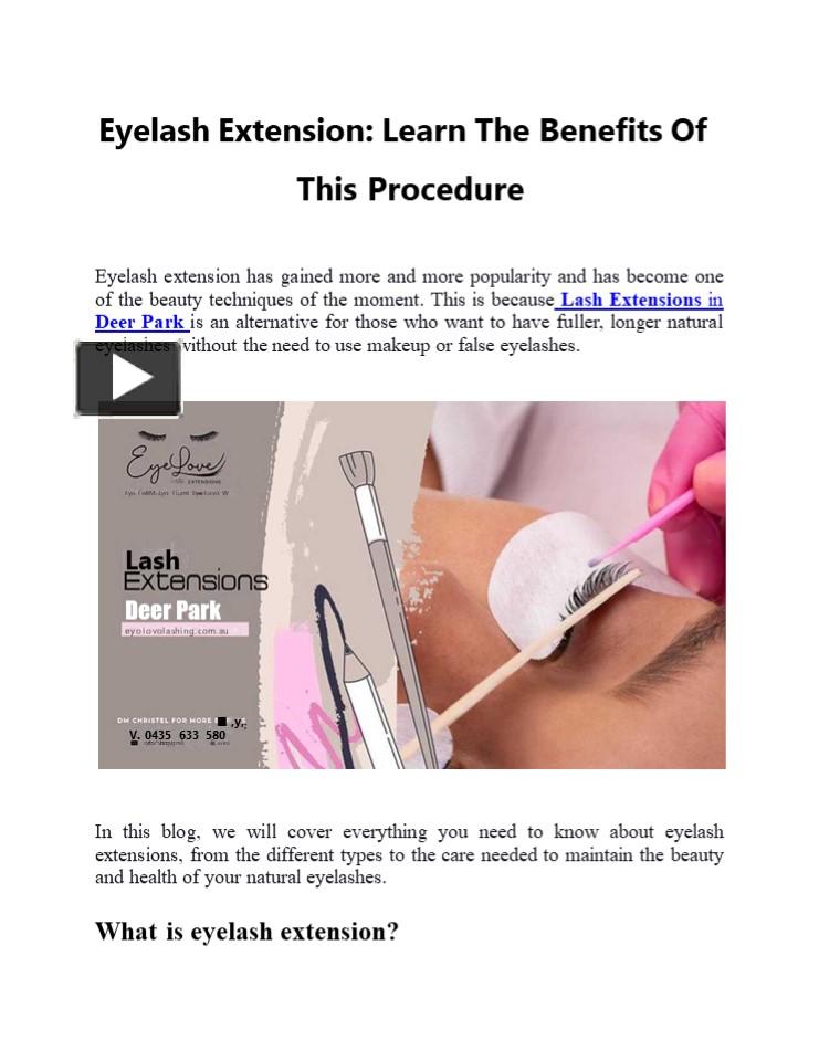 Ppt Top Benefits Of Lash Extensions Powerpoint Presentation Free To