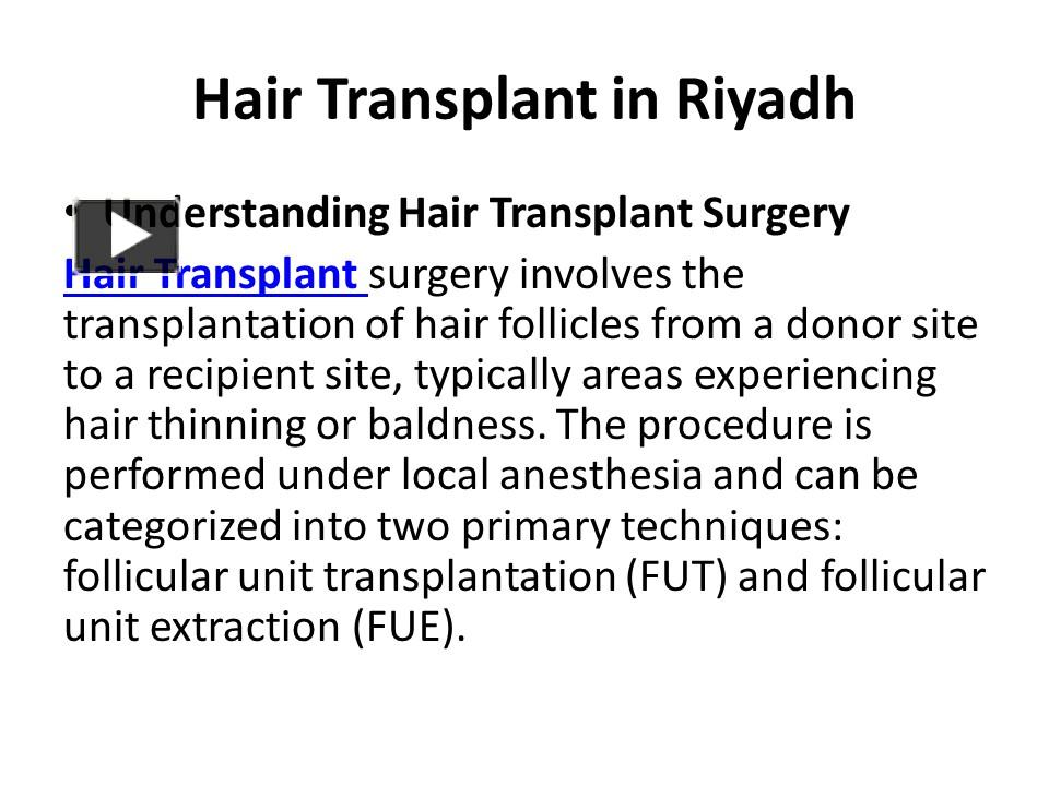 Ppt Hair Transplant In Riyadh Powerpoint Presentation Free To Download Id 988b1f Zwzmm