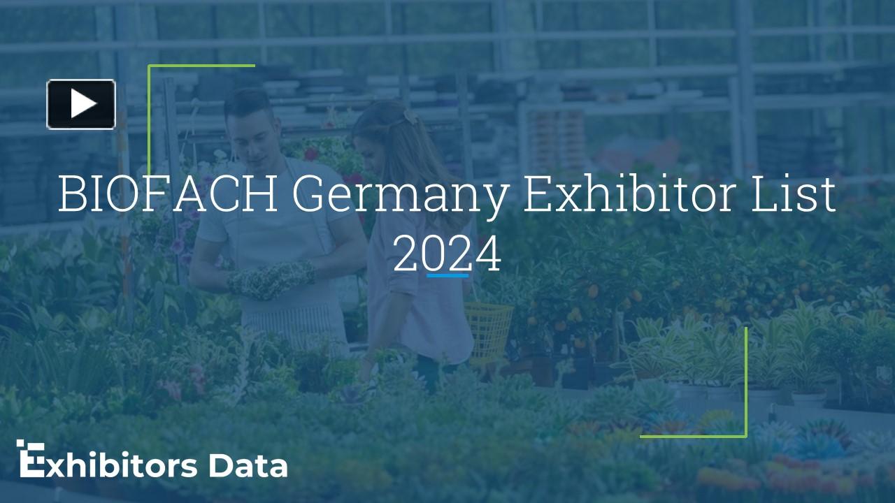 PPT BIOFACH Germany Exhibitor List 2024 PowerPoint presentation