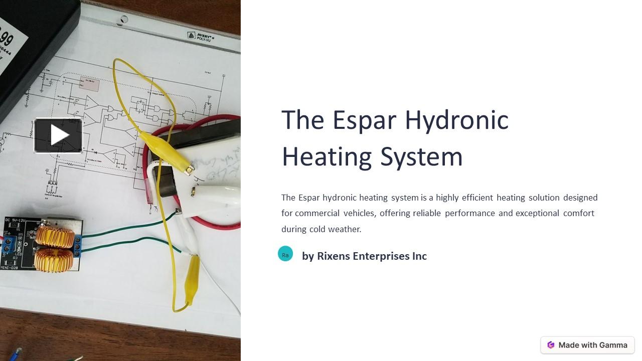 Ppt Espar Hydronic Heating System Powerpoint Presentation Free To