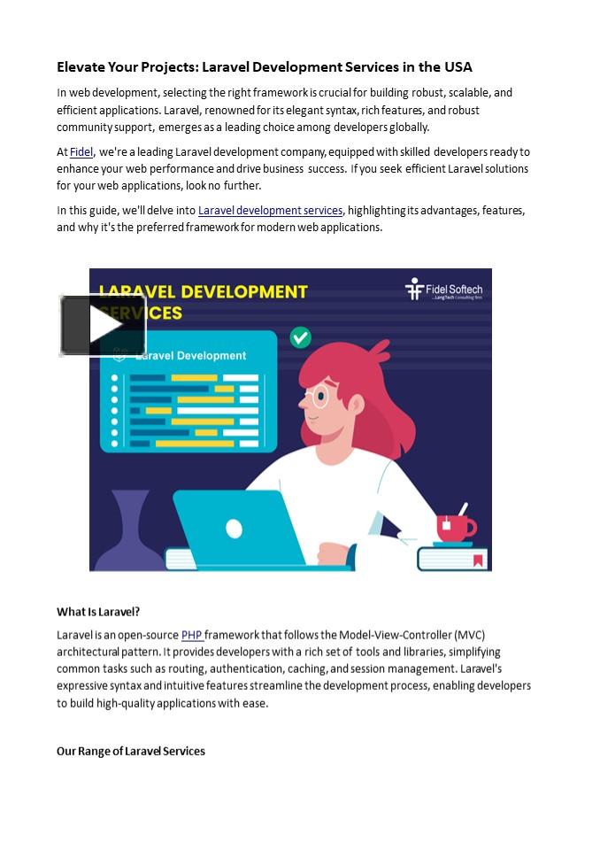 Ppt Exploring The Excellence Of Laravel Development Services In The