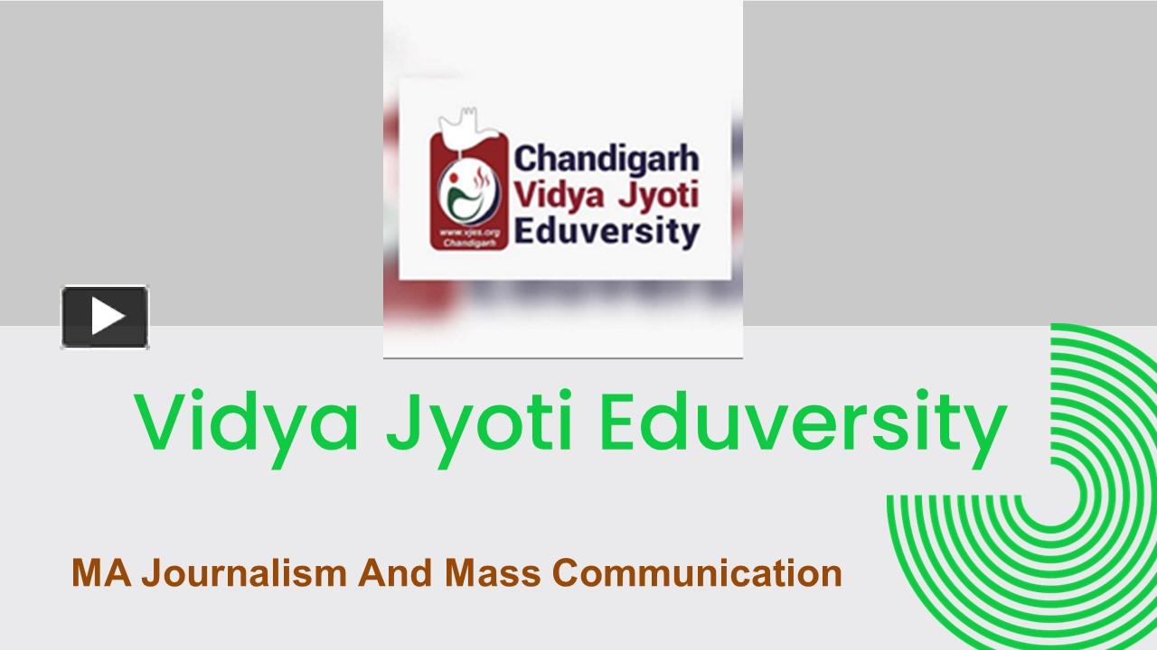 PPT – Ma Journalism And Mass Communication (1) PowerPoint Presentation ...