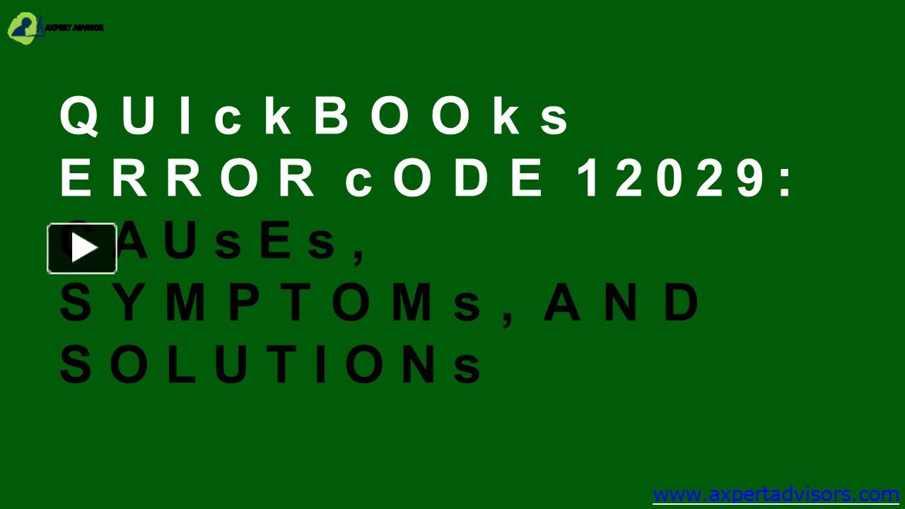 Ppt How To Fix Quickbooks Error Code Powerpoint Presentation