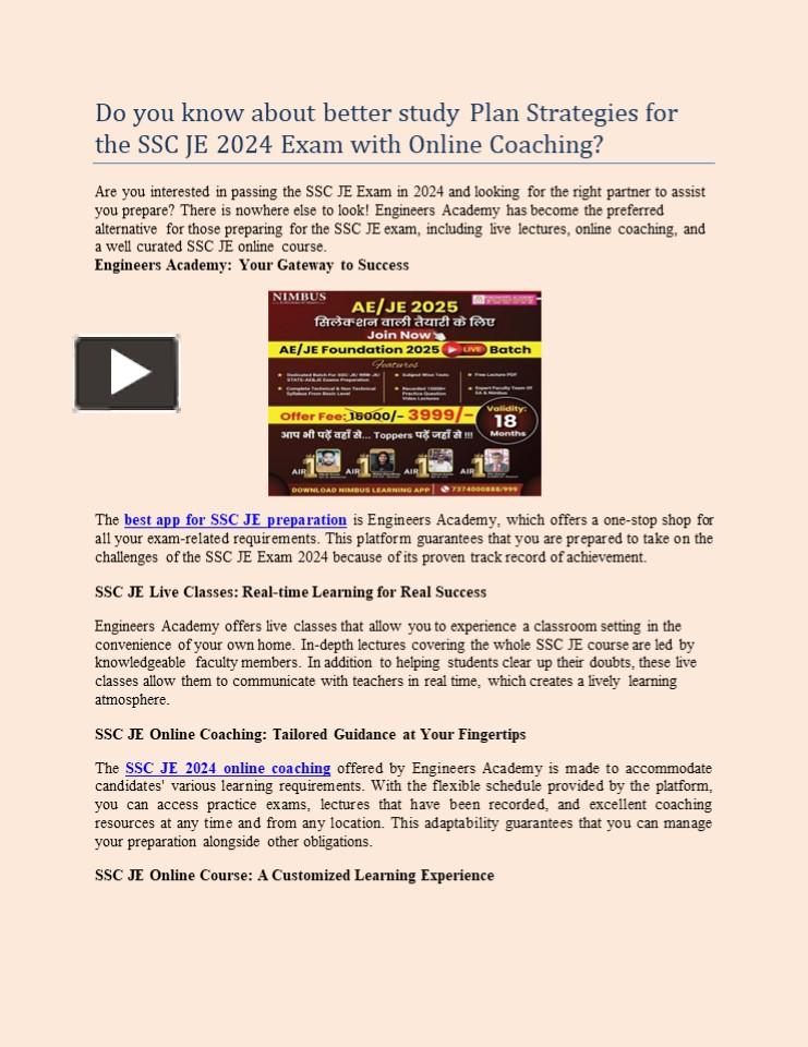 Ppt Do You Know About Better Study Plan Strategies For The Ssc Je