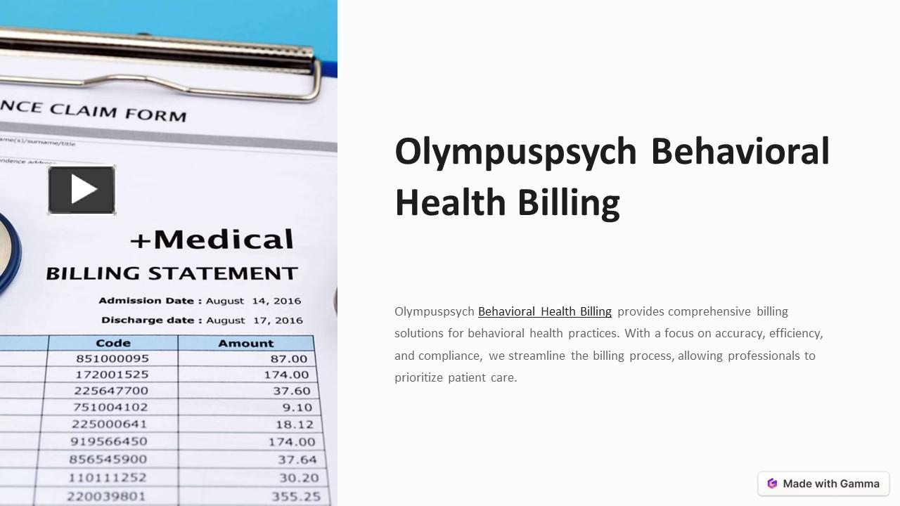 Ppt Behavioral Health Billing Company Billing Solutions Powerpoint