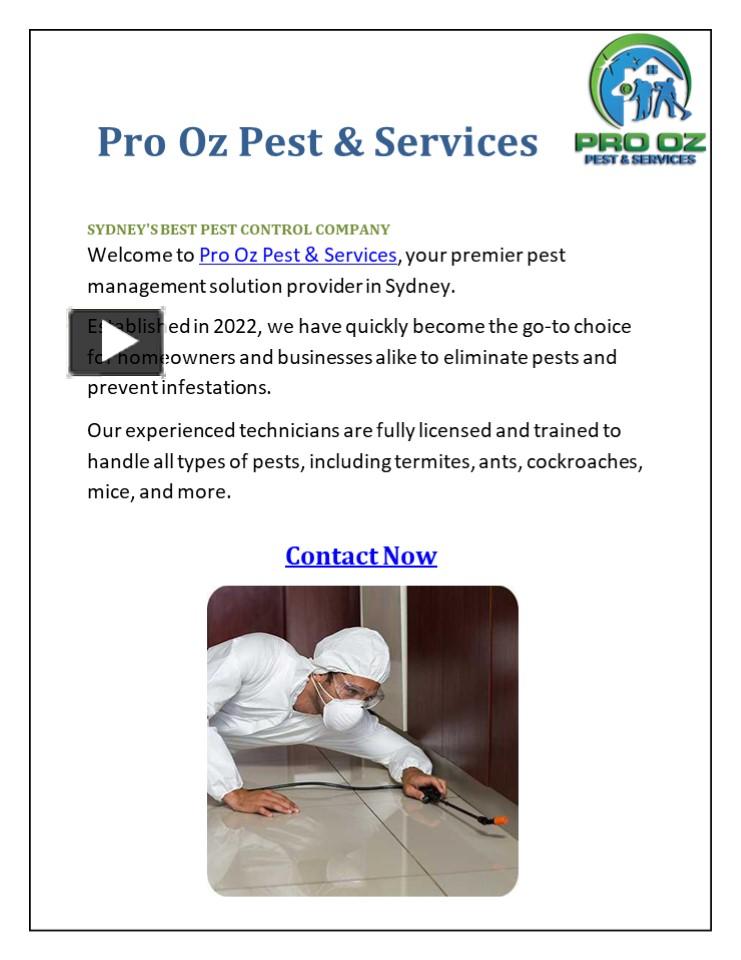 PPT – Pest Control Services Sydney | Sydney Pest Control | Pest Control ...