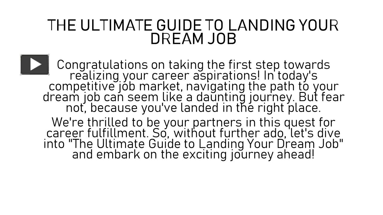 Ppt Unlocking Career Success The Ultimate Guide To Landing Your Dream Job Powerpoint 7955