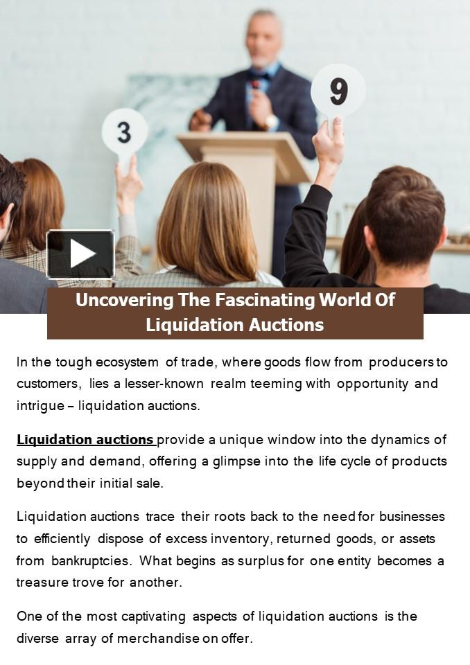 PPT – Uncovering The Fascinating World Of Liquidation Auctions ...