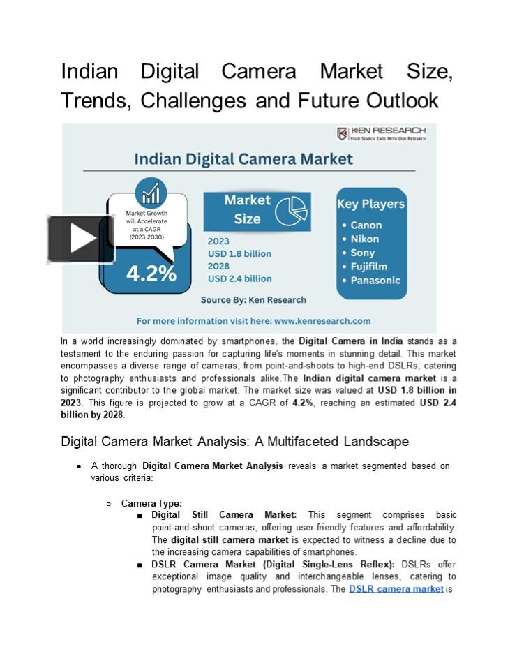 PPT Indian Digital Camera Market Size Trends Challenges And Future