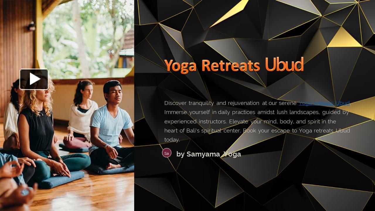 Ppt Yoga Retreats Ubud Powerpoint Presentation Free To Download