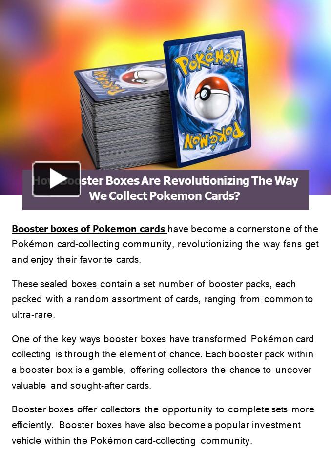 Ppt How Booster Boxes Are Revolutionizing The Way We Collect Pokemon