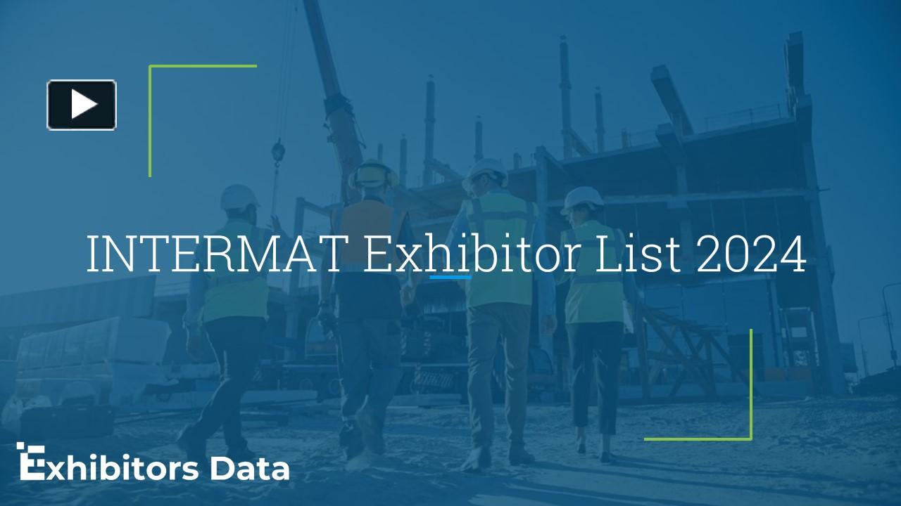 PPT INTERMAT Exhibitor List 2024 PowerPoint presentation free to