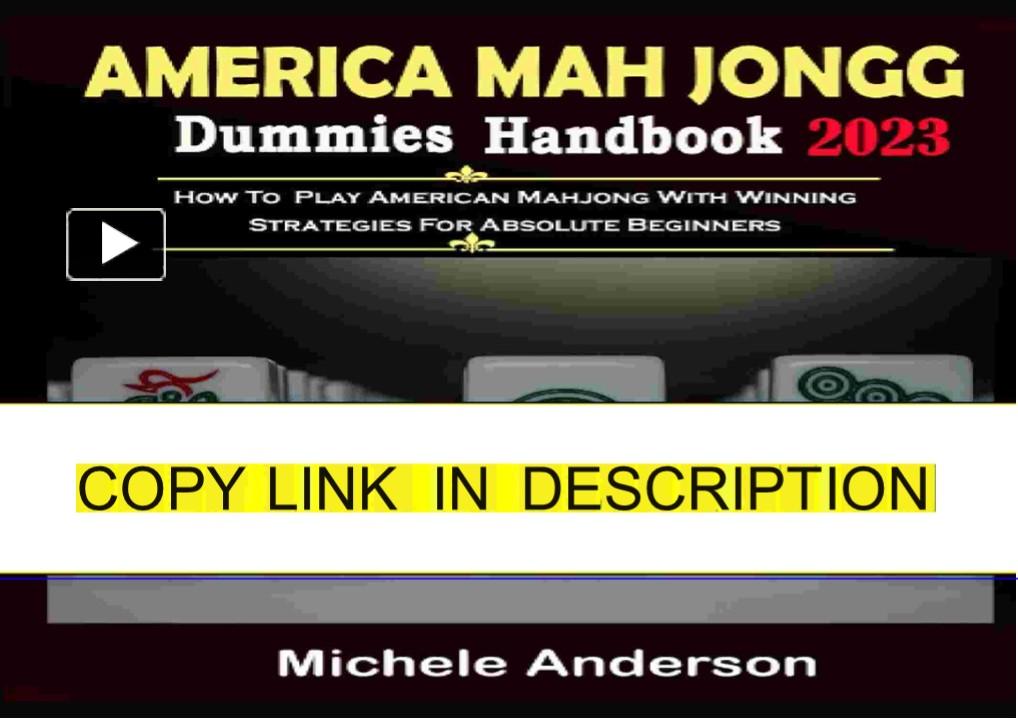 Ppt Pdf Read American Mah Jongg Dummies Handbook How To Play