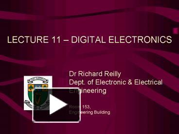 PPT – LECTURE 11 DIGITAL ELECTRONICS PowerPoint Presentation | Free To ...