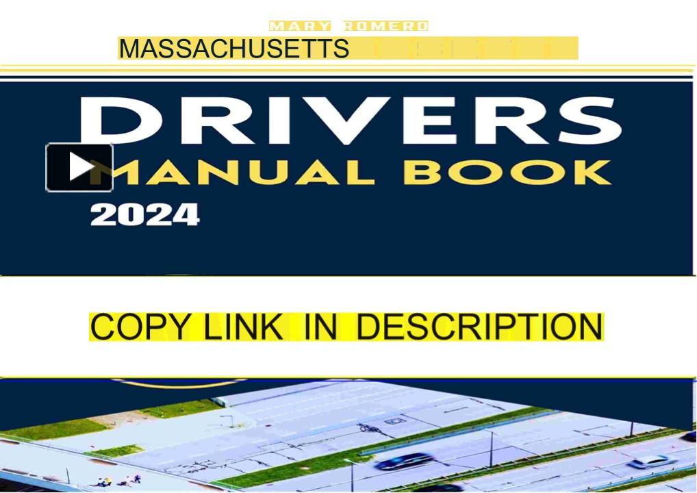 PPT – PDF_ Massachusetts Drivers Manual Book 2024: Your Comprehensive ...