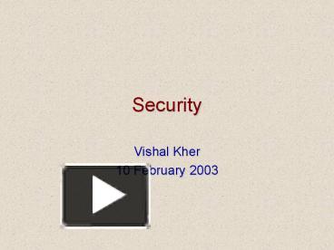 PPT – Security PowerPoint Presentation | Free To Download - Id: 9b5c0-NWExM