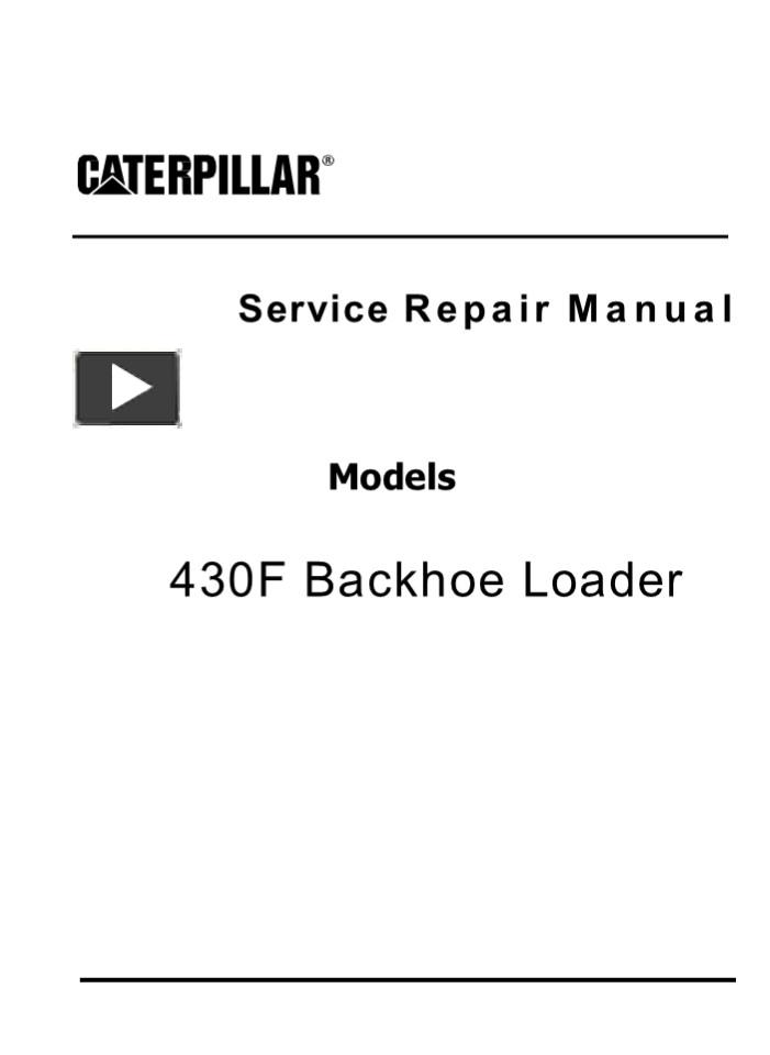 Ppt Caterpillar Cat F Backhoe Loader Prefix Ldy Service Repair