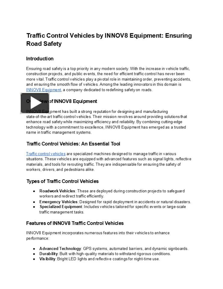 PPT – Traffic Equipment Providers Including Truck Mounted Attenuators ...