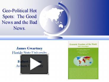 PPT – GeoPolitical Hot Spots: The Good News And The Bad News ...