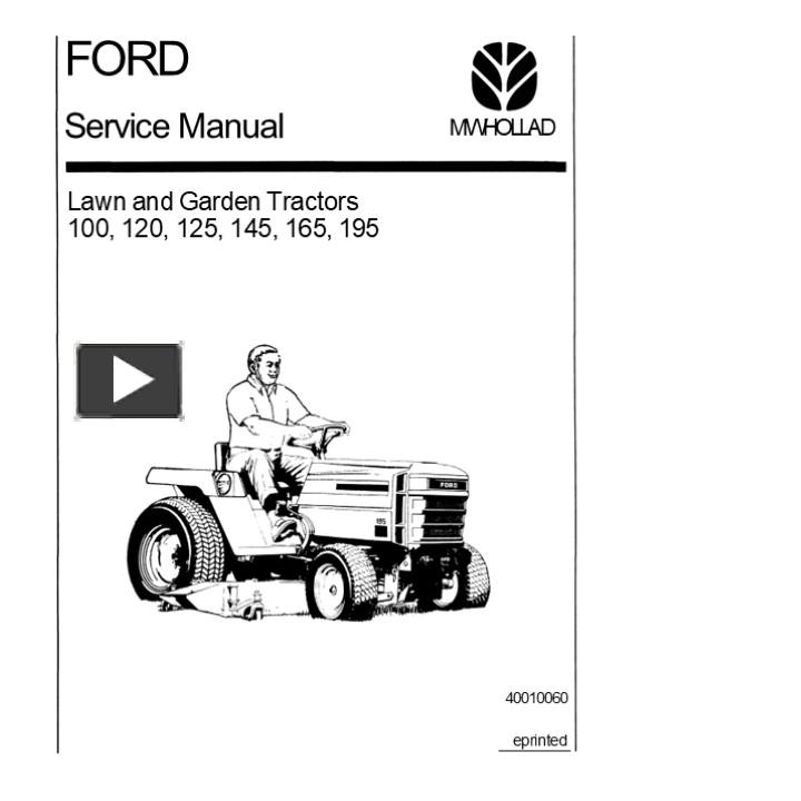 Ppt Ford New Holland Lawn And Garden Tractor Service Repair