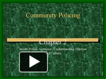 PPT – Community Policing PowerPoint Presentation | Free To View - Id ...