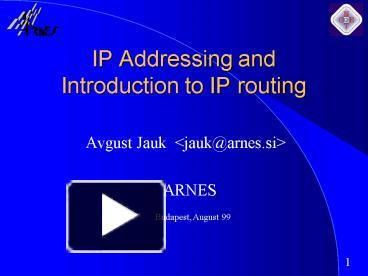 PPT IP Addressing And Introduction To IP Routing PowerPoint