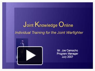 PPT – Joint Knowledge Online PowerPoint Presentation | Free To View ...