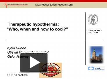 PPT – Therapeutic Hypothermia: PowerPoint Presentation | Free To View ...