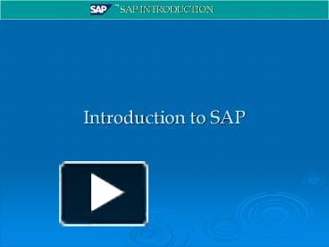 PPT – Introduction To SAP PowerPoint Presentation | Free To Download ...