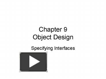 PPT – Chapter 9 Object Design PowerPoint Presentation | Free To ...