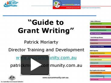 PPT – Guide To Grant Writing PowerPoint Presentation | Free To View ...