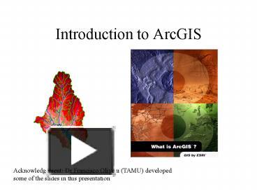 PPT – Introduction To ArcGIS PowerPoint Presentation | Free To View ...