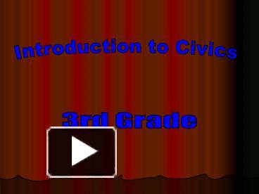 PPT – Introduction To Civics PowerPoint Presentation | Free To View ...