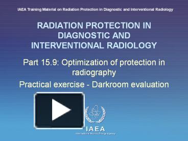 PPT – RADIATION PROTECTION IN DIAGNOSTIC AND INTERVENTIONAL RADIOLOGY ...