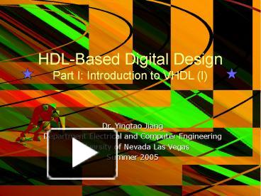 PPT – HDL-Based Digital Design Part I: Introduction To VHDL (I ...