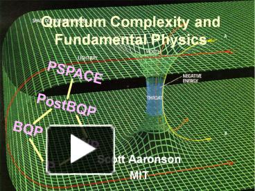 PPT – Quantum Complexity And Fundamental Physics PowerPoint ...