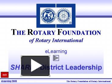 PPT – THE ROTARY FOUNDATION Of Rotary International PowerPoint ...