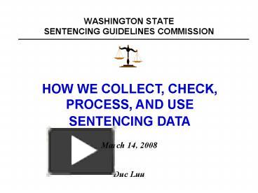 PPT – WASHINGTON STATE SENTENCING GUIDELINES COMMISSION PowerPoint ...