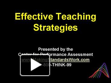 PPT – Effective Teaching Strategies PowerPoint Presentation | Free To ...