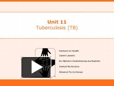 Ppt Unit Tuberculosis Tb Powerpoint Presentation Free To View Id C D Zdc Z