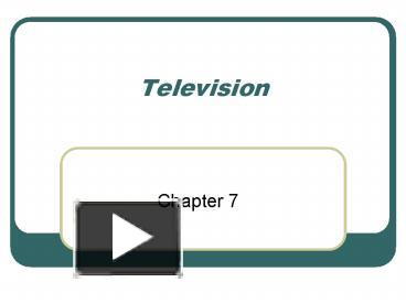 Ppt Television Powerpoint Presentation Free To View Id C B Zgfio