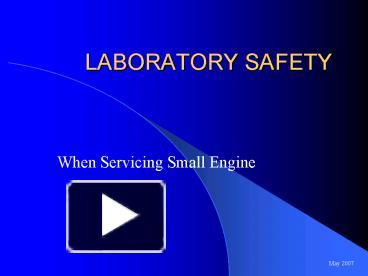 PPT – LABORATORY SAFETY PowerPoint Presentation | Free To View - Id ...