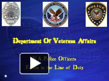 PPT – Department Of Veterans Affairs PowerPoint Presentation | Free To ...