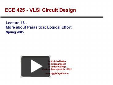 PPT – ECE 425 VLSI Circuit Design PowerPoint Presentation | Free To ...